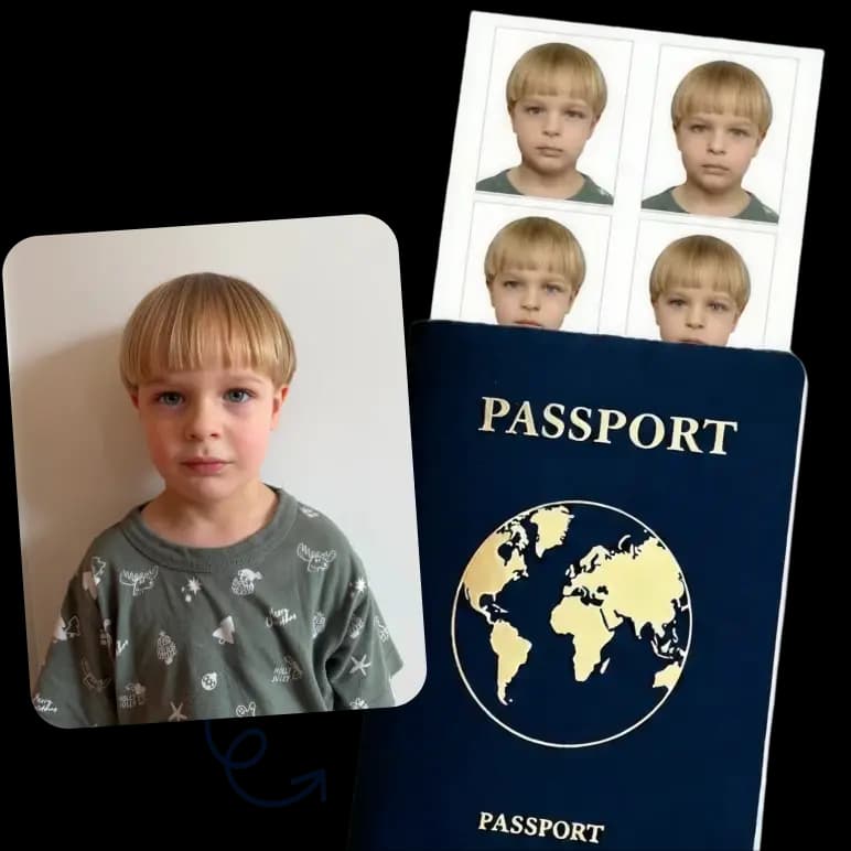 Baby passport photo maker app visual